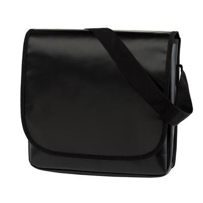 Branded Promotional CLEVER SHOULDER BUSINESS BAG in Black Bag From Concept Incentives.