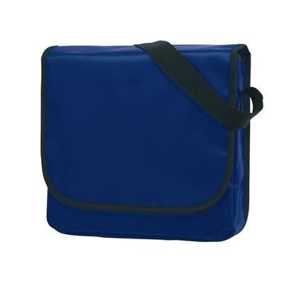 Branded Promotional CLEVER SHOULDER BUSINESS BAG in Blue Bag From Concept Incentives.