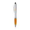 Branded Promotional ATHOSCOLOUR LIGHT-UP TOUCH PEN in Orange Pen From Concept Incentives.