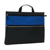 Branded Promotional FILE DOCUMENT BUSINESS BAG in Black & Blue Bag From Concept Incentives.