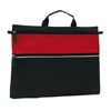 Branded Promotional FILE DOCUMENT BUSINESS BAG in Black & Red Bag From Concept Incentives.