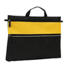 Branded Promotional FILE DOCUMENT BUSINESS BAG in Yellow & Black Bag From Concept Incentives.