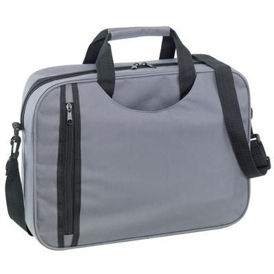 Branded Promotional BUSY DOCUMENT BAG in Grey Bag From Concept Incentives.