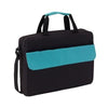 Branded Promotional BRISTOL DOCUMENT BAG in Black & Turquoise Bag From Concept Incentives.