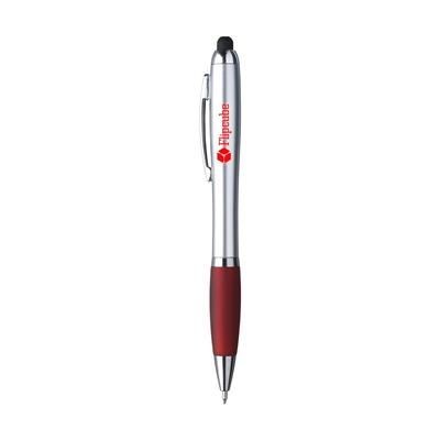 Branded Promotional ATHOSCOLOUR LIGHT-UP TOUCH PEN in Red Pen From Concept Incentives.