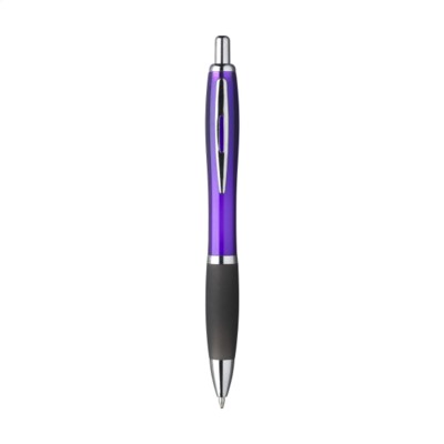 Branded Promotional ATHOS BLACKGRIP PEN in Purple Pen From Concept Incentives.