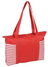 Branded Promotional DOUBLE SHOPPER TOTE BAG in Orange & White Bag From Concept Incentives.