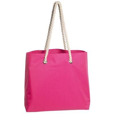 Branded Promotional CAPRI BEACH BAG in Pink Bag From Concept Incentives.