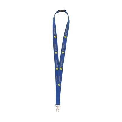 Branded Promotional KEYCORD BUDGET SAFETY 2CM in Blue Lanyard From Concept Incentives.