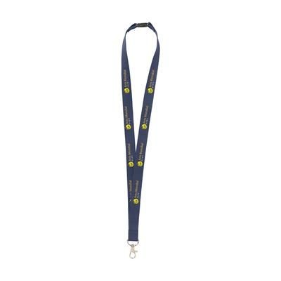 Branded Promotional KEYCORD BUDGET SAFETY 2CM in Dark Blue Lanyard From Concept Incentives.