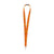 Branded Promotional KEYCORD BUDGET SAFETY 2CM in Orange Lanyard From Concept Incentives.