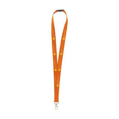 Branded Promotional KEYCORD BUDGET SAFETY 2CM in Orange Lanyard From Concept Incentives.