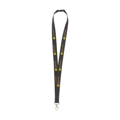 Branded Promotional KEYCORD BUDGET SAFETY 2CM in Black Lanyard From Concept Incentives.