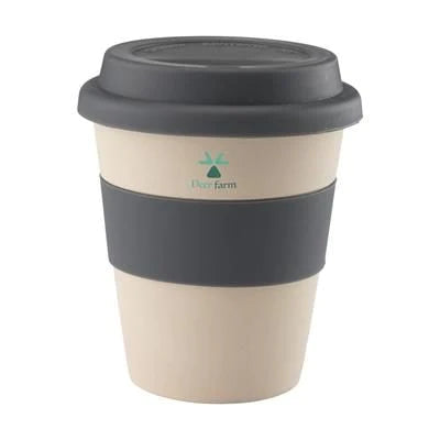 Branded Promotional ECO BAMBOO MUG-TO-GO CUP in Black Travel Mug From Concept Incentives.