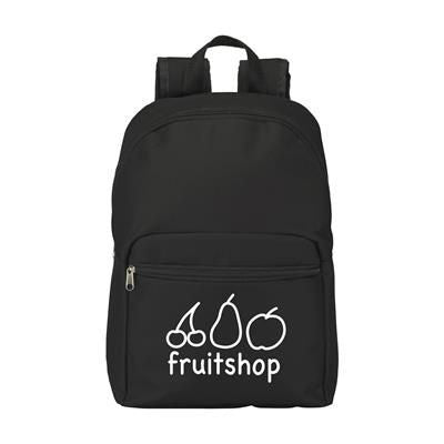 Branded Promotional PADDY PACK BACKPACK RUCKSACK in Black Bag From Concept Incentives.