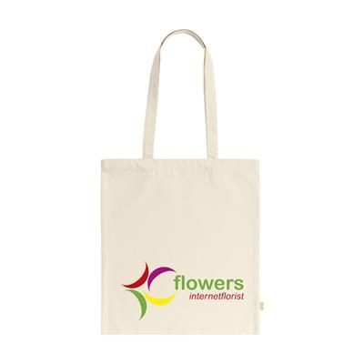 Branded Promotional ORGANIC CANVAS SHOPPER 320G in Ecru Bag From Concept Incentives.