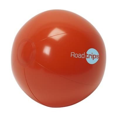 Branded Promotional BEACHBALL SOLID 40CM in Red Beach Ball From Concept Incentives.