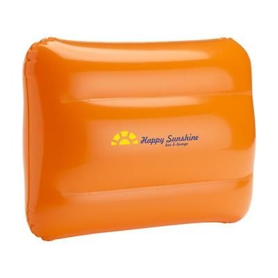 Branded Promotional BEACH PILLOW in Orange Beach Pillow From Concept Incentives.