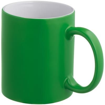 Branded Promotional CUP THESSALONIKI in Green Mug From Concept Incentives.