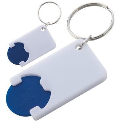 Branded Promotional KEYRING DUNDEE in Blue Keyring From Concept Incentives.