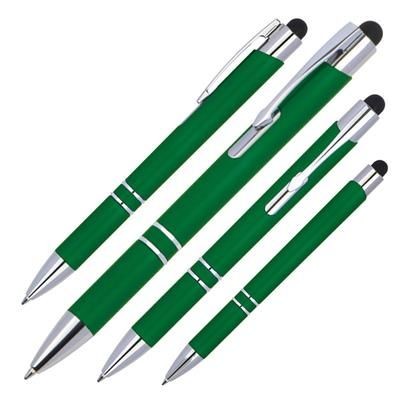 Branded Promotional LED BALL PEN WORLD in Green Pen From Concept Incentives.