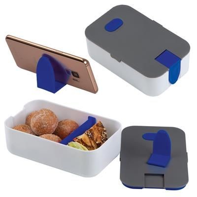 Branded Promotional PLASTIC BOX GOYA in Blue Lunch Box From Concept Incentives.