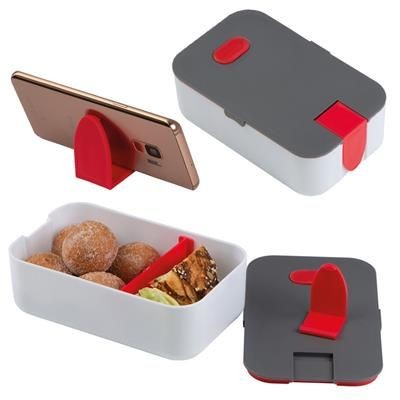 Branded Promotional PLASTIC BOX GOYA in Red Lunch Box From Concept Incentives.