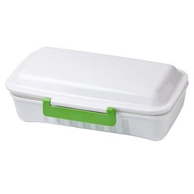 Branded Promotional BENTO BOX NARITA WHITE-GREEN Lunch Box From Concept Incentives.