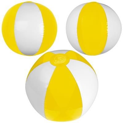 Branded Promotional BEACH BALL MONTEPULCIANO in Yellow Beach Ball From Concept Incentives.