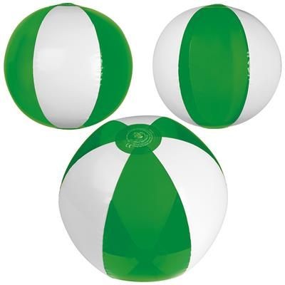 Branded Promotional BEACH BALL MONTEPULCIANO in Green Beach Ball From Concept Incentives.
