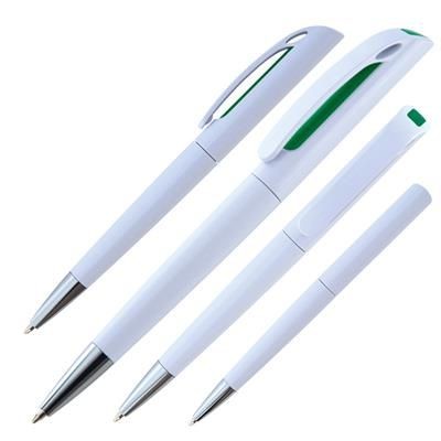 Branded Promotional BALL PEN JUSTANY in Green Pen From Concept Incentives.