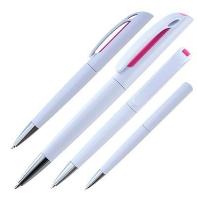 Branded Promotional BALL PEN JUSTANY in Pink Pen From Concept Incentives.