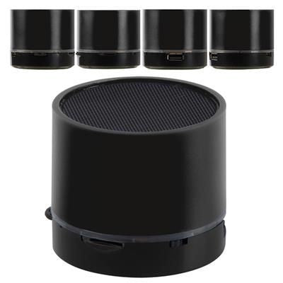 Branded Promotional BLUETOOTH SPEAKER TAIFUN in Black Speakers from Concept Incentives
