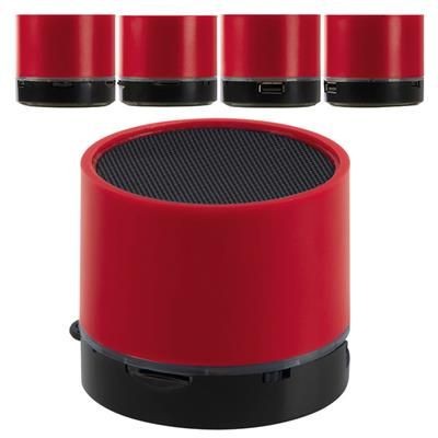 Branded Promotional BLUETOOTH SPEAKER TAIFUN in Red Speakers from Concept Incentives