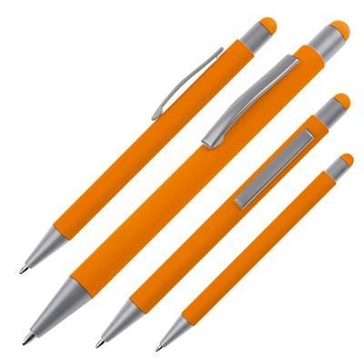 Branded Promotional BALL PEN with Touch Functions Salt Lake City in Orange Pen From Concept Incentives.