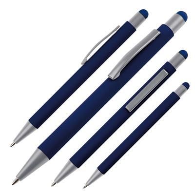 Branded Promotional BALL PEN with Touch Functions Salt Lake City in Navy Pen From Concept Incentives.