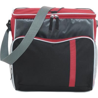 Branded Promotional Polyester 600D COOL BAG in Red Bag From Concept Incentives.