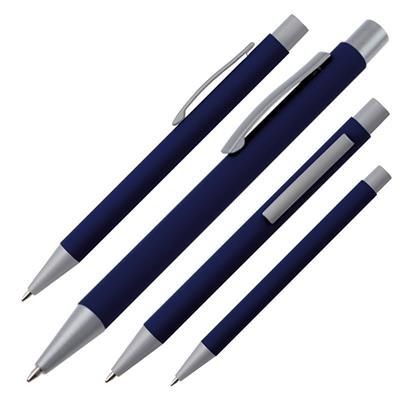 Branded Promotional METAL BALL PEN ABU DHABI in Navy Pen From Concept Incentives.