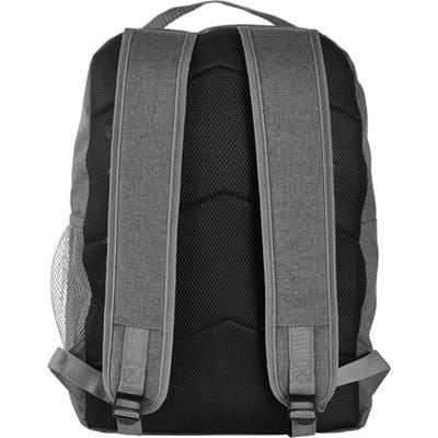 Branded Promotional Poly canvas 600D BACKPACK RUCKSACK in Grey Bag From Concept Incentives.