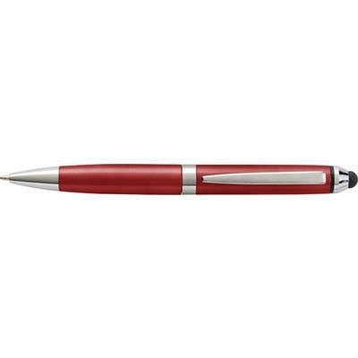 Branded Promotional PLASTIC TWIST ACTION BALL PEN in Red Pen From Concept Incentives.