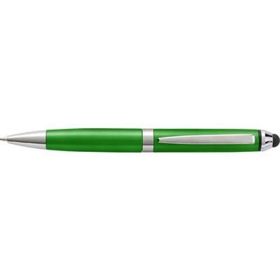 Branded Promotional PLASTIC TWIST ACTION BALL PEN in Lime Pen From Concept Incentives.