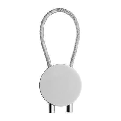 Branded Promotional CABLE KEYRING in Matt Keyring From Concept Incentives.