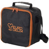 Branded Promotional BERGEN LUNCH COOL BAG in Black Solid Sports Drink Bottle From Concept Incentives.