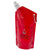 Branded Promotional CABO 600 ML WATER BAG with Carabiner in Clear Transparent Red Sports Drink Bottle From Concept Incentives.