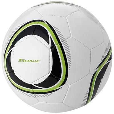 Branded Promotional HUNTER SIZE 4 FOOTBALL in White Solid-black Solid Football Ball From Concept Incentives.
