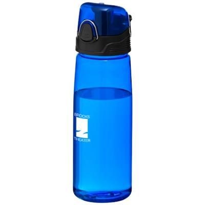 Branded Promotional CAPRI 700 ML SPORTS BOTTLE in Clear Transparent Blue Sports Drink Bottle From Concept Incentives.