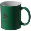 Branded Promotional JAVA 330 ML CERAMIC POTTERY MUG in Green-white Solid Mug From Concept Incentives.