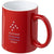 Branded Promotional JAVA 330 ML CERAMIC POTTERY MUG in Red-white Solid Mug From Concept Incentives.