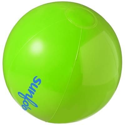 Branded Promotional BAHAMAS SOLID BEACH BALL in Green Beach Ball From Concept Incentives.