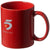 Branded Promotional SANTOS 330 ML CERAMIC POTTERY MUG in Red Mug From Concept Incentives.